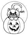 Laminas para colorear de calabazas para halloween